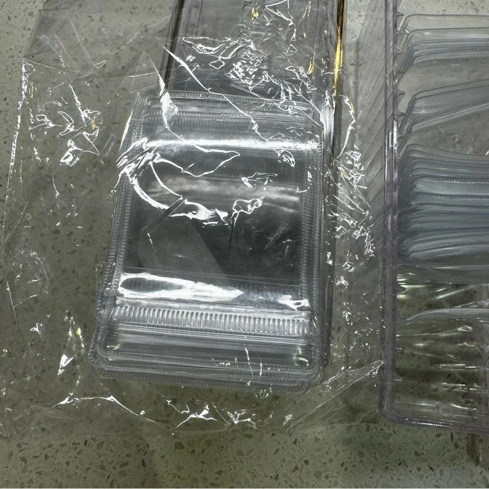 Set of 2 acrylic trinket and jewelry box includes 80 jewelry pouches New